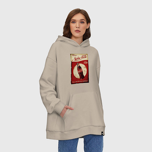 Худи оверсайз Nuka cola price / Миндальный – фото 3