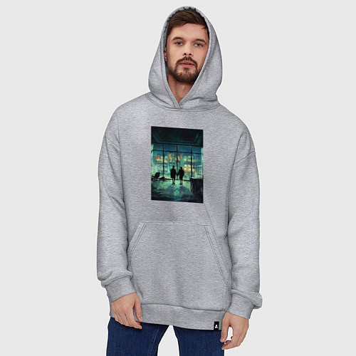 Худи оверсайз Взор в даль / Меланж – фото 4