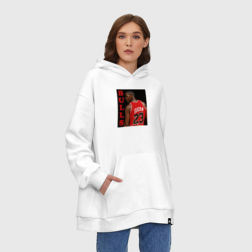 Худи оверсайз Bulls Jordan / Белый – фото 3