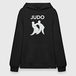 Толстовка-худи оверсайз Warriors judo, цвет: черный