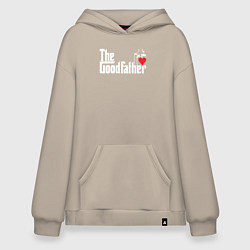 Толстовка-худи оверсайз The godfather love, цвет: миндальный