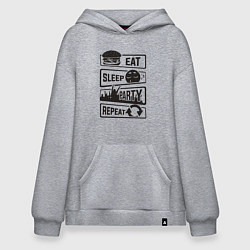 Худи оверсайз Есть спать вечеринка