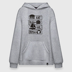 Худи оверсайз Есть спать яхтинг