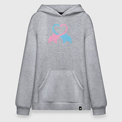 Худи оверсайз Elephants love