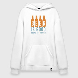 Худи оверсайз Пиво хорошо больше пива лучше