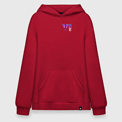 Толстовка-худи оверсайз GTA VI - logo, цвет: красный