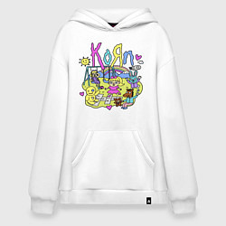Толстовка-худи оверсайз Korn - childs, цвет: белый