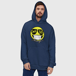 Толстовка-худи оверсайз Smile big always, цвет: тёмно-синий — фото 2