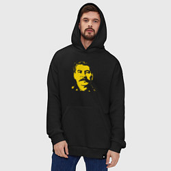 Толстовка-худи оверсайз Yellow Stalin, цвет: черный — фото 2