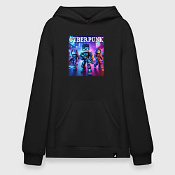 Худи оверсайз Minecraft and cyberpunk - collaboration