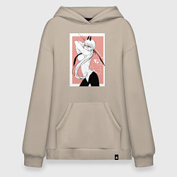 Худи оверсайз Человек бензопила Пауэр в офисном костюме