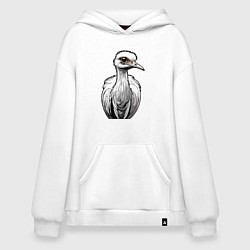 Худи оверсайз Страус рисованый