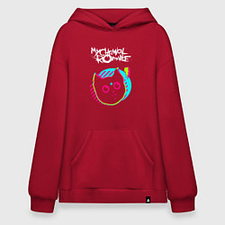 Толстовка-худи оверсайз My Chemical Romance rock star cat, цвет: красный