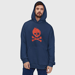 Толстовка-худи оверсайз Spider skull, цвет: тёмно-синий — фото 2