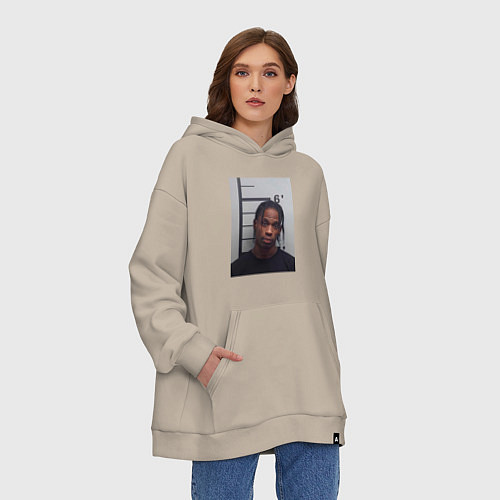 Худи оверсайз Travis Scott magshot / Миндальный – фото 3