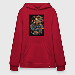 Худи оверсайз Муай Тай боец и змея