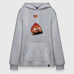 Худи оверсайз Кальцифер сердце