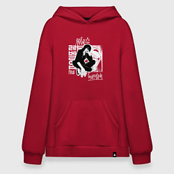 Худи оверсайз Поднятие уровня в одиночку Граффити