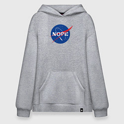 Толстовка-худи оверсайз Nope NASA, цвет: меланж
