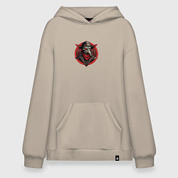 Худи оверсайз Чумной доктор в красном платке