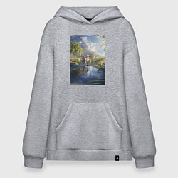 Толстовка-худи оверсайз Провожающая в последний путь Фрирен, цвет: меланж