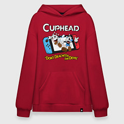 Толстовка-худи оверсайз Switch cuphead, цвет: красный
