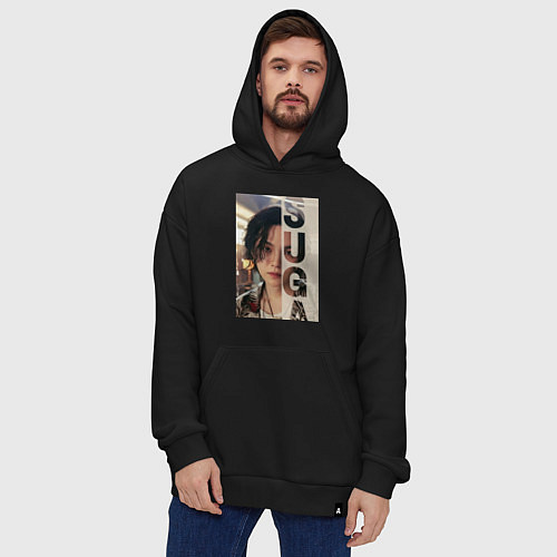 Худи оверсайз Agust D / Черный – фото 4