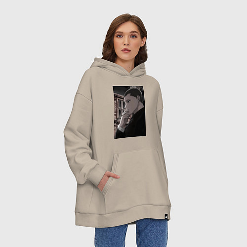 Худи оверсайз Ведьма и чудовище Ашаф / Миндальный – фото 3