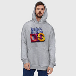 Толстовка-худи оверсайз Ms DOS, цвет: меланж — фото 2