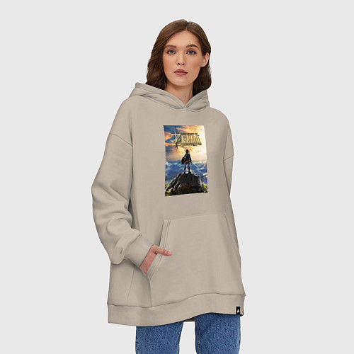 Худи оверсайз Легенда о зельде - Линк / Миндальный – фото 3