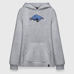 Худи оверсайз Синий кабан