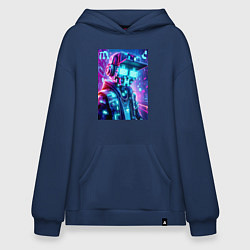 Худи оверсайз Minecraft and Cyberpunk collaboration - ai art neo