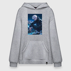 Худи оверсайз Магическая битва Сатору Годзё арт