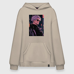 Худи оверсайз Магическая битва Сатору Годзё сигма