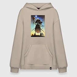 Худи оверсайз Ведьма пугало - хэллоуин нейросеть