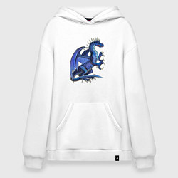 Толстовка-худи оверсайз Azure dragon, цвет: белый