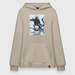 Толстовка-худи оверсайз Моя геройская академия Даби Злодей, цвет: миндальный