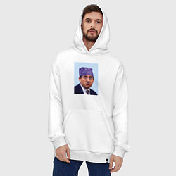 Толстовка-худи оверсайз Michael Scott - Prison mike the office meme, цвет: белый — фото 2