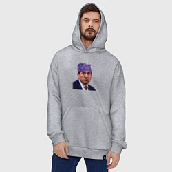 Толстовка-худи оверсайз Prison mike Michael Scott офис, цвет: меланж — фото 2