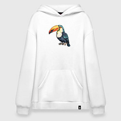 Худи оверсайз Яркий тукан на ветке