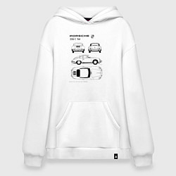 Худи оверсайз Машина Porsche