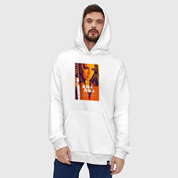 Толстовка-худи оверсайз Kill bill - Uma Thurman, цвет: белый — фото 2