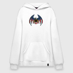 Толстовка-худи оверсайз Eagle of USA, цвет: белый