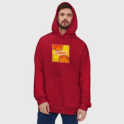 Толстовка-худи оверсайз Аля иногда кокетничает со мной по-русски - Я знаю, цвет: красный — фото 2