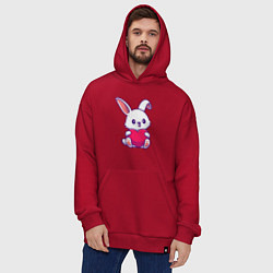 Толстовка-худи оверсайз Heart rabbit, цвет: красный — фото 2