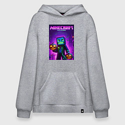 Худи оверсайз Minecraft - halloween neon glow