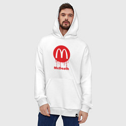 Толстовка-худи оверсайз Mcdeath, цвет: белый — фото 2