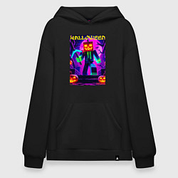 Худи оверсайз Майнкрафт и хэллоуин коллаба - нейроарт