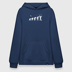 Худи оверсайз Эволюция рыбалки