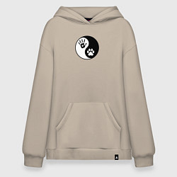 Худи оверсайз Инь ян символ квадробика